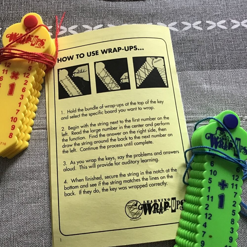 Math Lacing Wrap-Ups (adding and multiplication)--Homeschooling